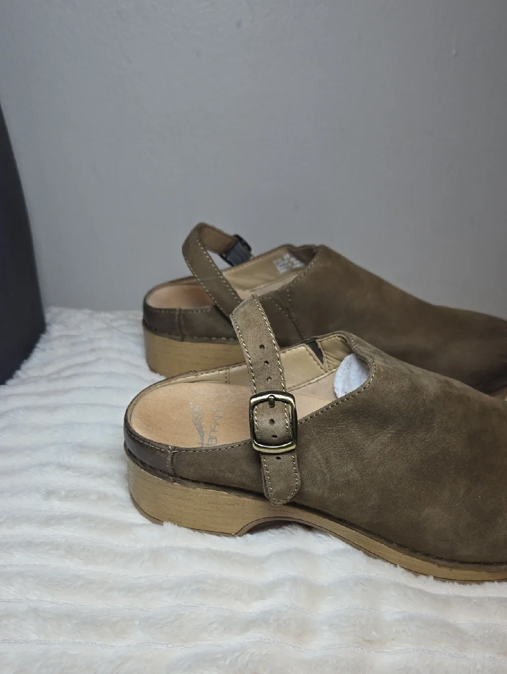 Dansko Women's Berry in Mushroom Burnished Nubuck Mule - Picture 13 of 13